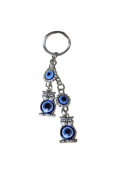 PUFO Breloc amuletă Feng Shui pentru protecție și noroc, model cu 2 bufnițe
