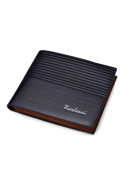 HALAMODO Vintage Multi-Slot Bi-Fold Wallet Blue