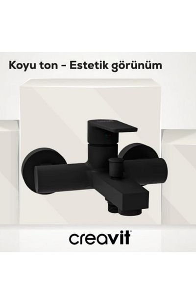 Creavit Sharp Bathroom Fixture - Matte Black Sr2510s