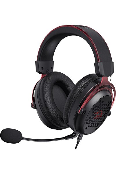 REDRAGON H386 Diomedes Wired Gaming Headset - 7.1 Surround, 53mm Drivers, Detachable Mic, USB/AUX