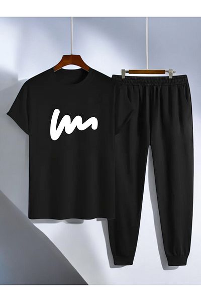 uyguntarz Σετ αθλητικής φόρμας Unisex W Text Printed Tshirt