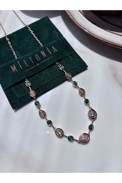 Miltonia Green Zircon Stone Plated Tarnish Free Quality Stylish Necklace