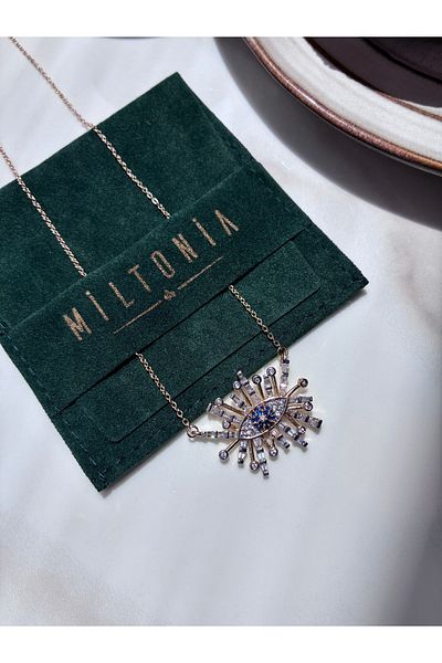 Miltonia Eye Zircon Stone Anti-Tarnish Necklace