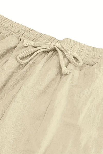 Tarz Cool Ανδρικό λινό παντελόνι Mink Relaxed Fit