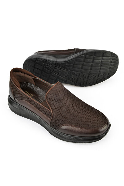 Ziya Чоловічі шкіряні зручні черевики 151123Z3680 Кава