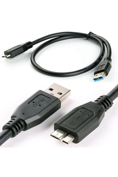 Home USB 3.0 Micro-B Şarj ve Data HDD Kablosu 47cm