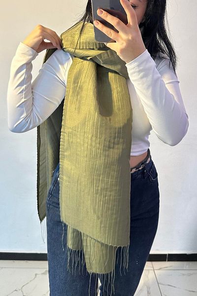 TAKIŞTIR شال التفتا اللون الأخضر