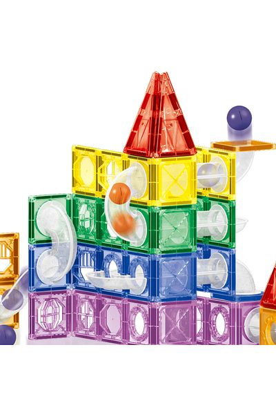 KIKIBEBE Colored Window Magnet Blocks - 123 Pieces