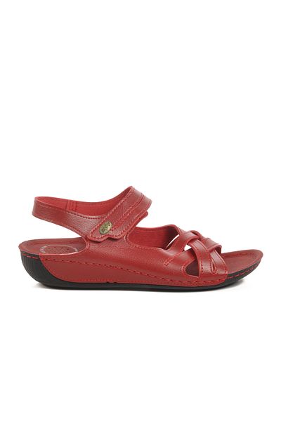 AYAKMOD Red Anatomical Velcro Women's Sandals 16.035 Z
