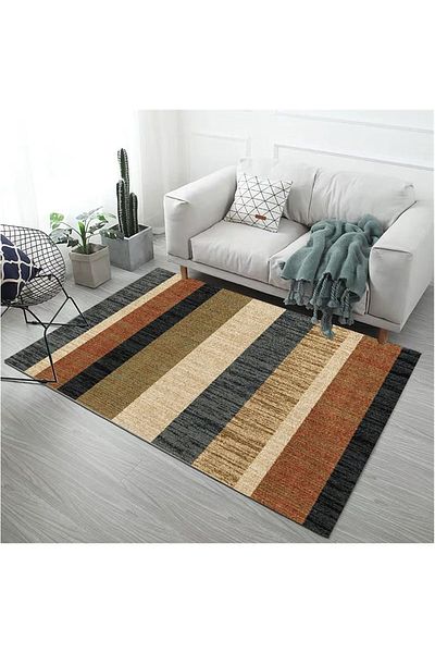 Primo Plus modern printed rectangular polypropylene rug, warm and anti-slip 140 x 202
