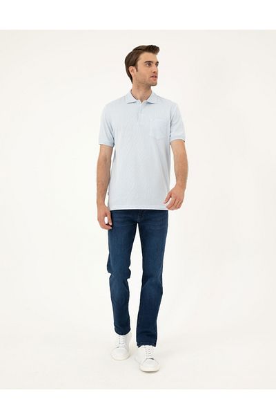 Pierre Cardin Tricou cu buzunare 60% bumbac 40% poliester Țesătură fără călcat (NU EXISTĂ PROBLEME)