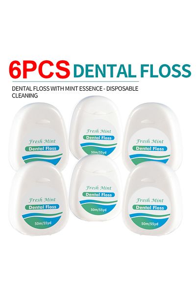 Choice 6pcs 6/3/1 Pcswhite Box Mint Dental Floss Roll - Cleaning Oral Tools - Dental Floss Stick Adult Home