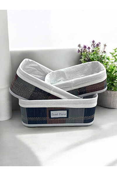 ALLEGRI Organizator dreptunghiular din bambus, 3 bucăți, în carouri, pentru b...