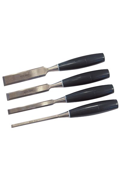 MEGA Wooden Chisel Set With Plastic Handle - 4P.