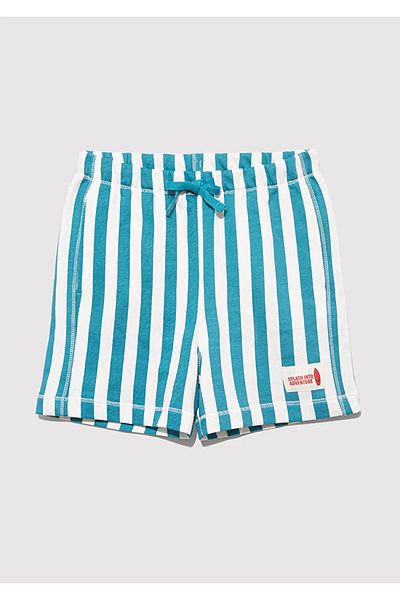 Mavi Pantaloni scurți pentru băiat cu dungi obișnuite M6410012-89718