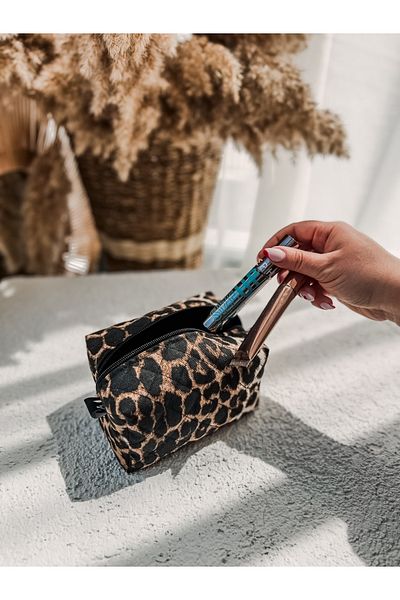 KaiHome Kaileopard Inner Lined Zippered Large Internal Volume Makeup Bag / Organizer