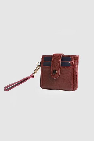 La La'Graccio Paris La'Graccio Paris Women's Greenhouse Card Holder Wallet Claret Red