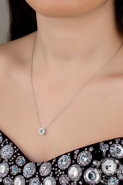 Swaroski Zirconia Hoop Solitaire Women's Necklace - Minimal and Stylish Touch