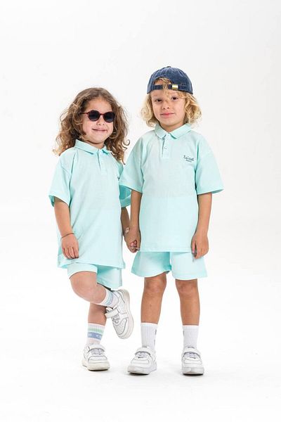 ÇOCUK GİYİM MERKEZİ Collared Cotton Suit