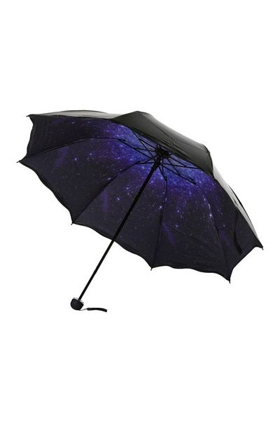 HALAMODO Dual-Purpose Super Sunshade Raining Umbrella Black/Blue