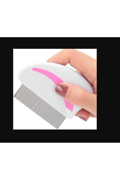 LA PERLA TECH مشط البراغيث للحيوانات الأليفة، مشط البراغيث الاحترافي المصنوع من الفولاذ المقاوم للصدأ، أسنان مستديرة كثيفة مضادة للخدش