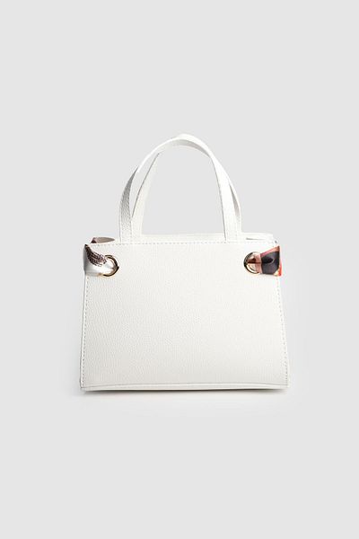 La La'Graccio Paris La'Graccio Paris Women's Rabel Scarf Hand and Strap Bag White