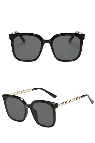 MACERATİ Cloe Unisex Black 2025 Metal New Season Sunglasses
