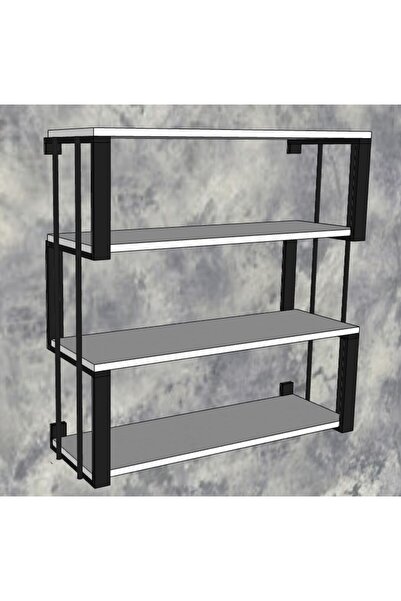 RafBurada 4 Raflı Dekoratif Ahşap Kitaplık - Ahşap Duvar Rafı, Dekoratif Raf ...