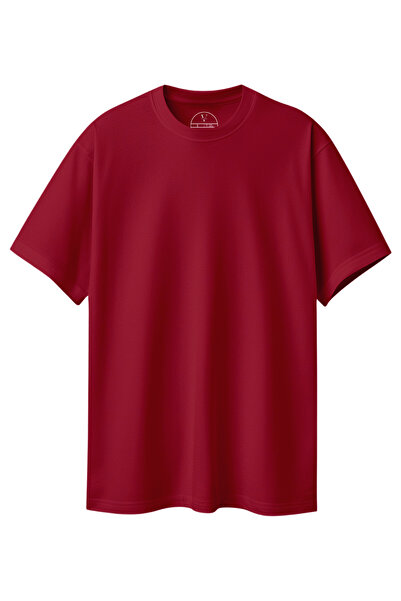 Velvoria Μπλουζάκι Unisex oversized Basic Claret Red