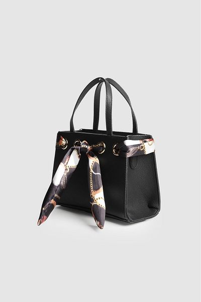 La La'Graccio Paris La'Graccio Paris Women's Rabel Scarf Hand and Strap Bag Black