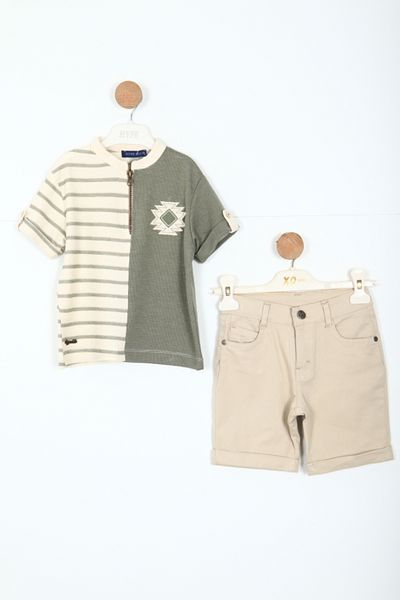 xo kids moda Boy's Top and Bottom Shorts Set 1-5 Years 6216