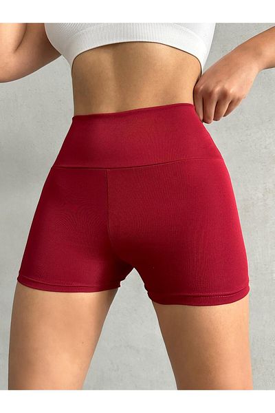 The Base Colanți de damă Burgundy Recovery Super Mini cu talie înaltă