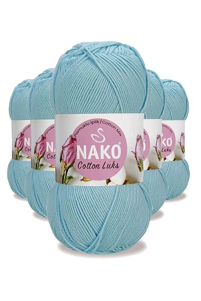 NAKO Ice Blue Cotton Luxury Γιλέκο και Τουνίκ Σετ 5 τεμαχίων - 97564