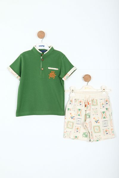 xo kids moda Boy's Top and Bottom Shorts Set 1-5 Years 6218