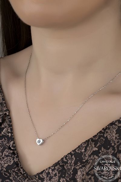 Swaroski Zirconia Stone Heart Women's Necklace - Glamorous Shine