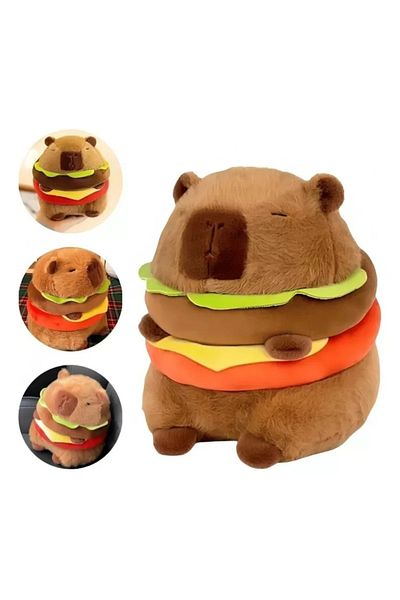 ABYZ Brown Capybara Plush Toy 20cm Burger, Soft, Cute And Ideal For Children, Perfect Gift ™