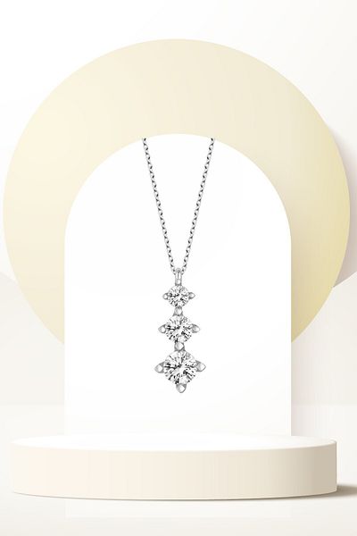 Swaroski Zirconia Stone Solitaire Women's Necklace - Glamorous Shine