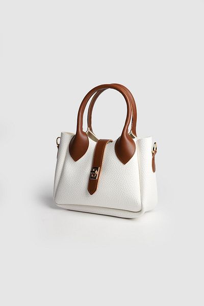 La La'Graccio Paris La'Graccio Paris Women's Berlin Puppy Handbag and Strap Bag White Tan