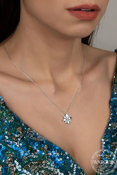 Swaroski Zirconia Stone Flower Women's Necklace - Spring Breeze