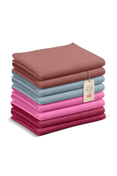 Hotel Linen Klub 8-Pack Multicolor 40x40cm Microfiber Kitchen Towel