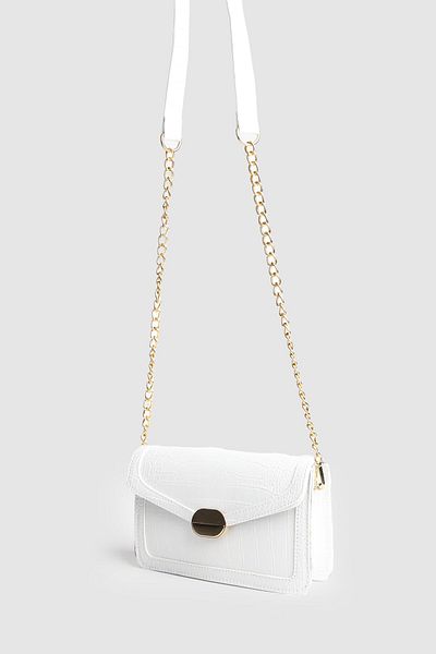 La La'Graccio Paris La'Graccio Paris Women's Lave Crocodile Strap Bag White