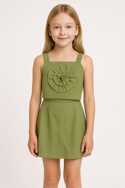 NK Girl's Sandshell Shorts Suit 8-14 Years Green