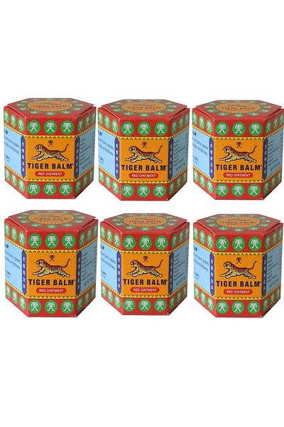 Tiger Balm مرهم عشبي قوي لتخفيف الألم، 19.4 جرام (عبوة من 6 قطع)