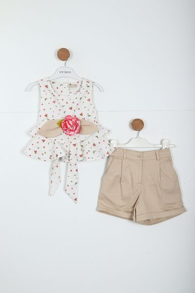 xo kids moda Girl's Shorts Suit 2-5 Years 5906