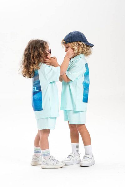 ÇOCUK GİYİM MERKEZİ Collared Cotton Suit