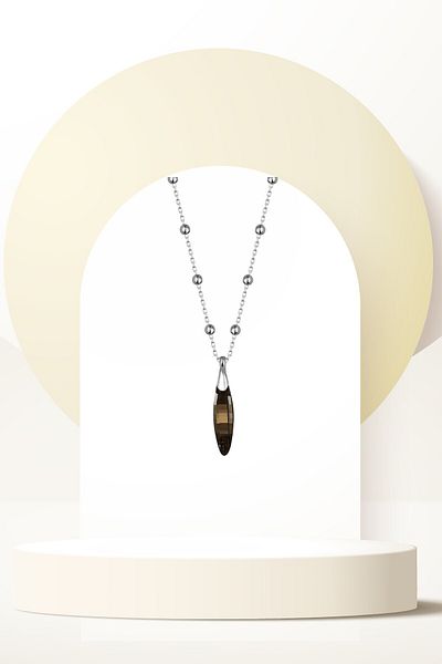 Swaroski Zirconia Crystal Stone Green Stick Necklace Women's Accessory