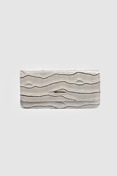 La La'Graccio Paris La'Graccio Paris Mng Equivalent Crocodile Wallet Gray