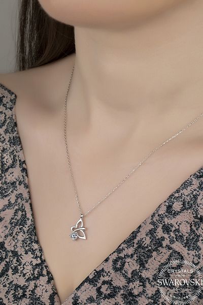 Swaroski Dragonfly Women's Necklace with Zirconia Stone - Modern and Unique