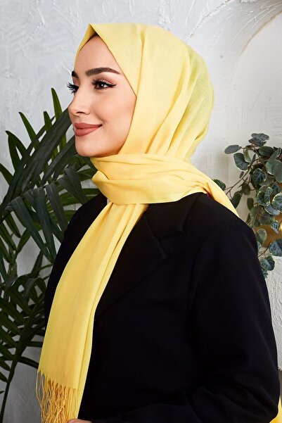 Golden Rose Cotton Emerald Tassel Shawl