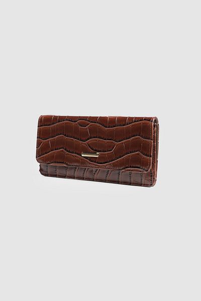 La La'Graccio Paris La'Graccio Paris Mng Equivalent Crocodile Wallet Brown